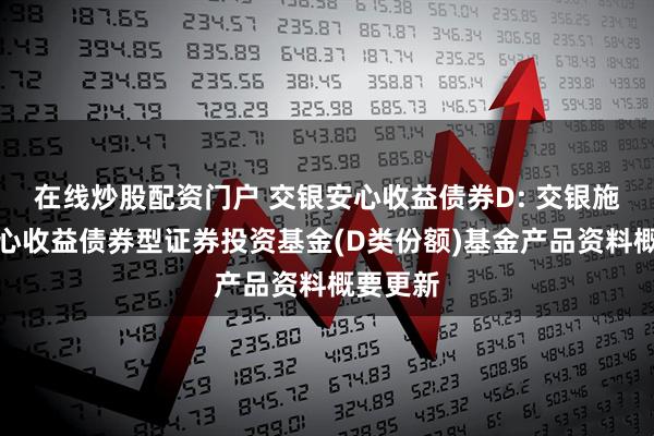 在线炒股配资门户 交银安心收益债券D: 交银施罗德安心收益债券型证券投资基金(D类份额)基金产品资料概要更新