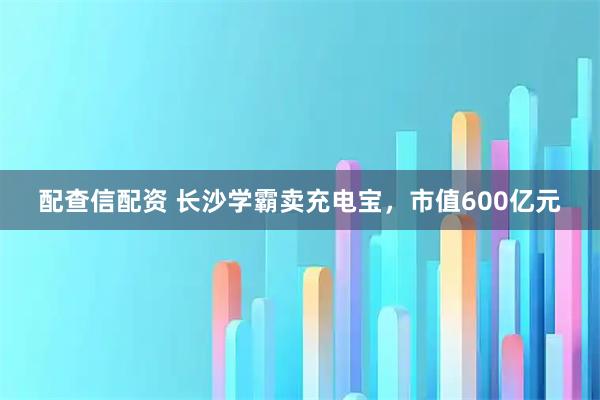 配查信配资 长沙学霸卖充电宝，市值600亿元